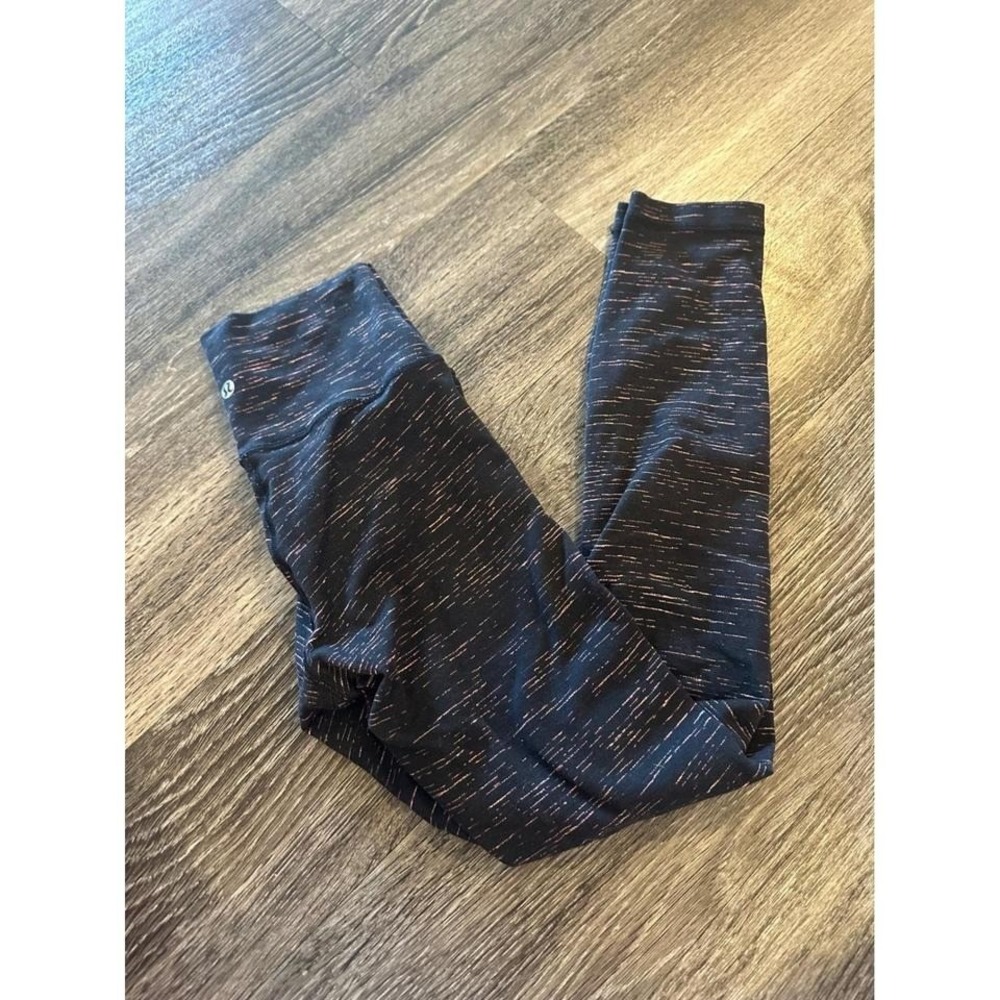 Lululemon Black and Pink Swift Speed High-Rise Yoga Leggings 4 - Picture 1 of 4